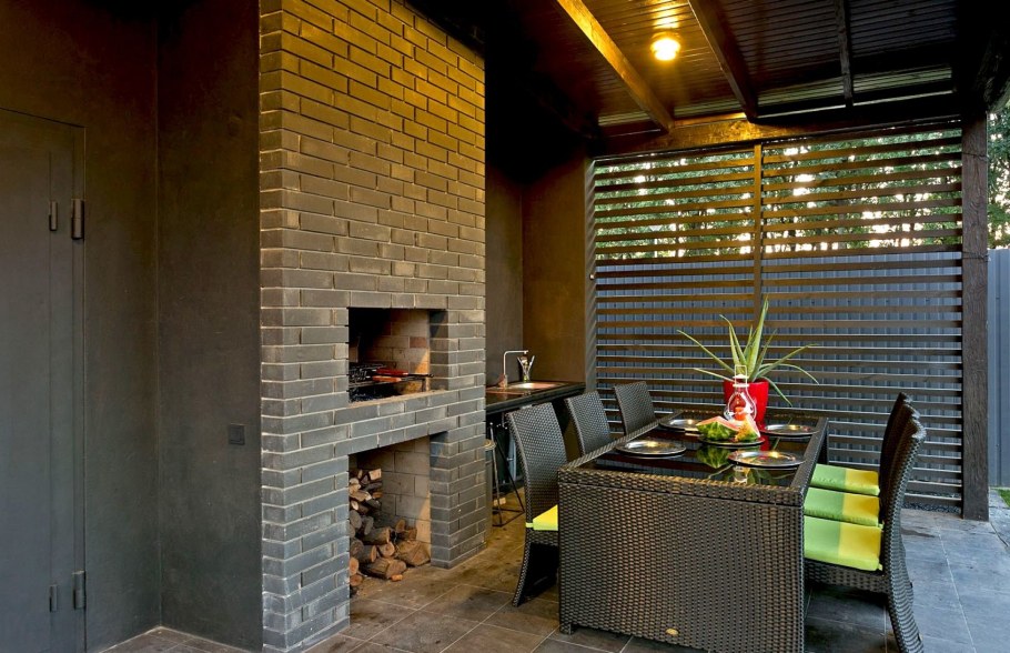 Интерьер зоны барбекю