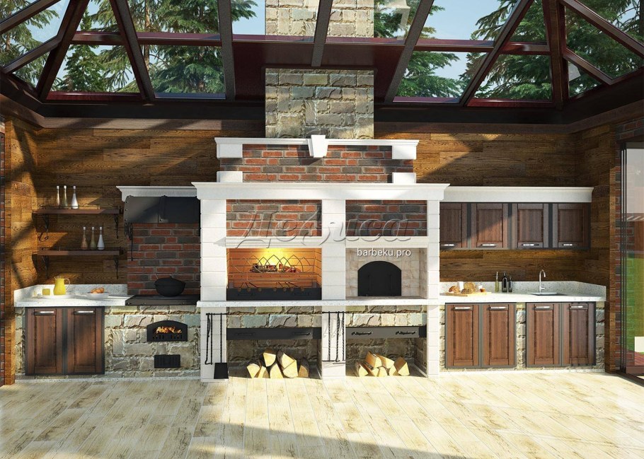 Печной комплекс для беседки проекты