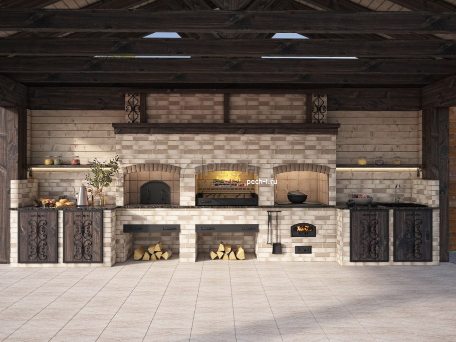 Зона барбекю комплекс комплекс мангальная