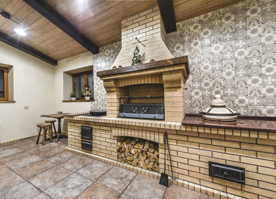 Барбекю комплекс в стиле лофт