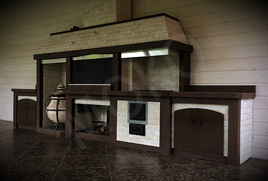 Зона с мангалом казаном и тандыром