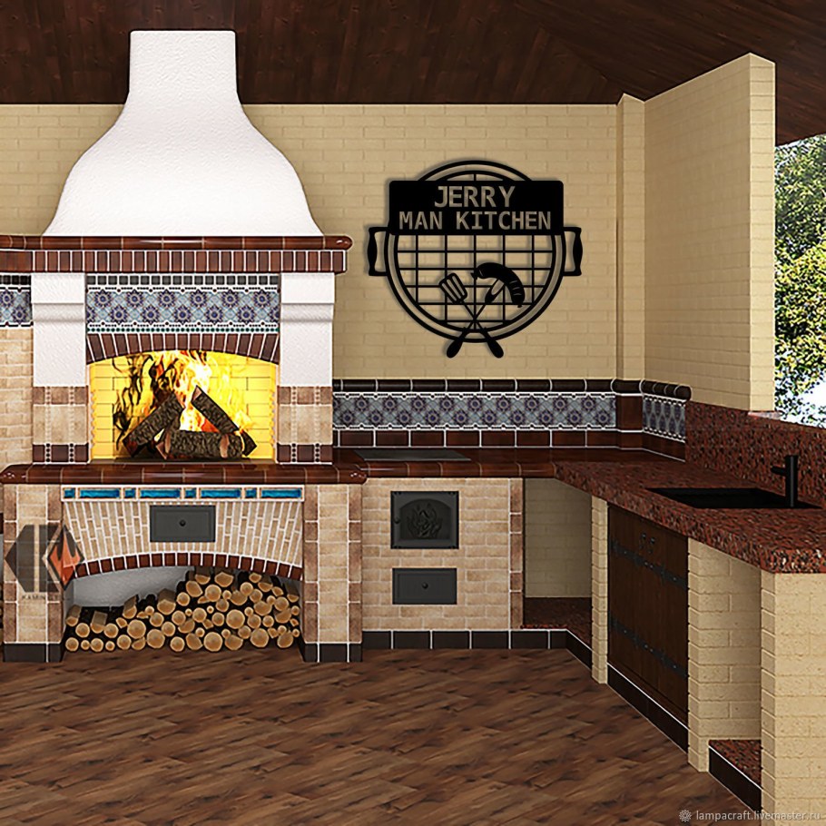 Плитка для мангальной зоны