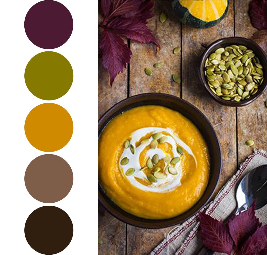 Сочетание цветов горчичный