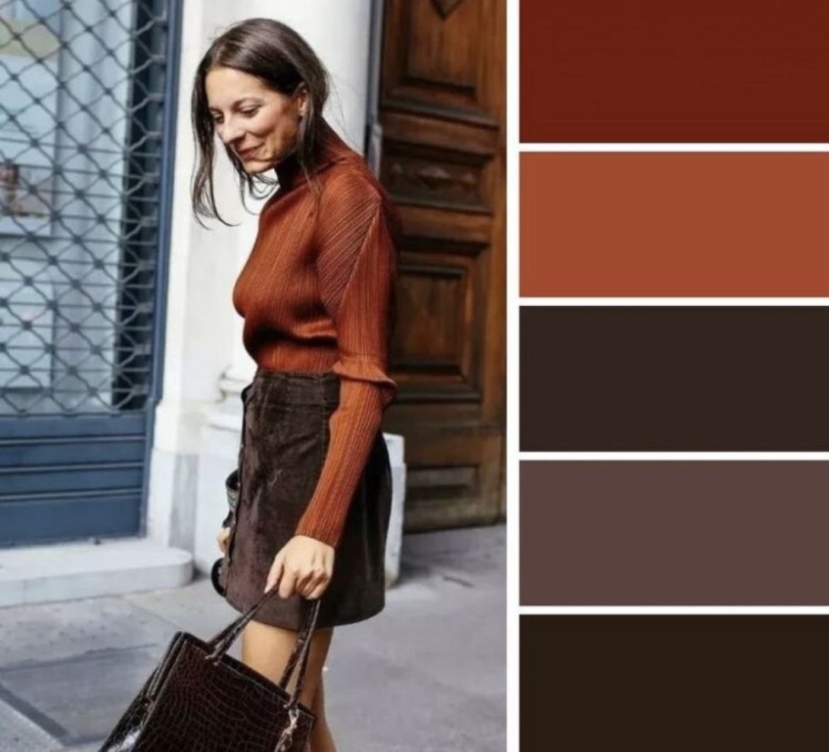 Сочетание коричневого цвета