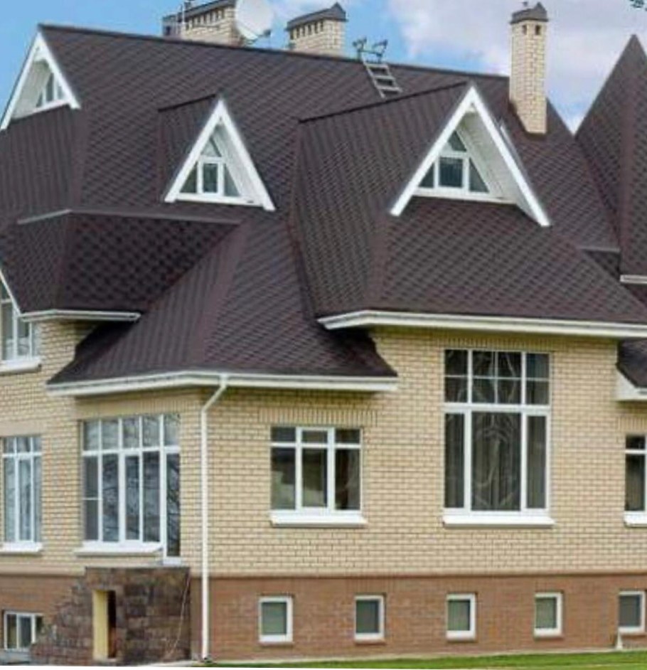 Крыша шоколадного цвета