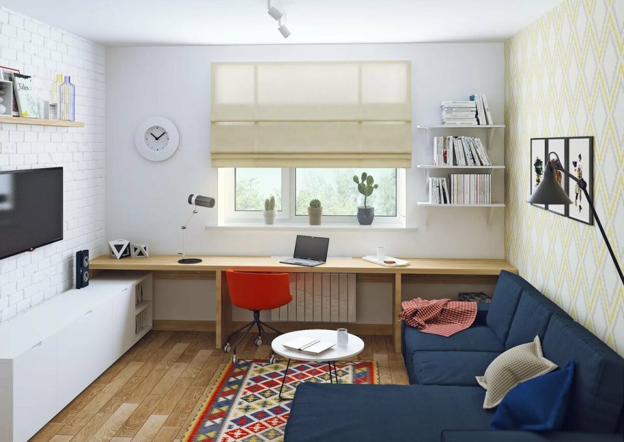 Рабочее место в квартире студии