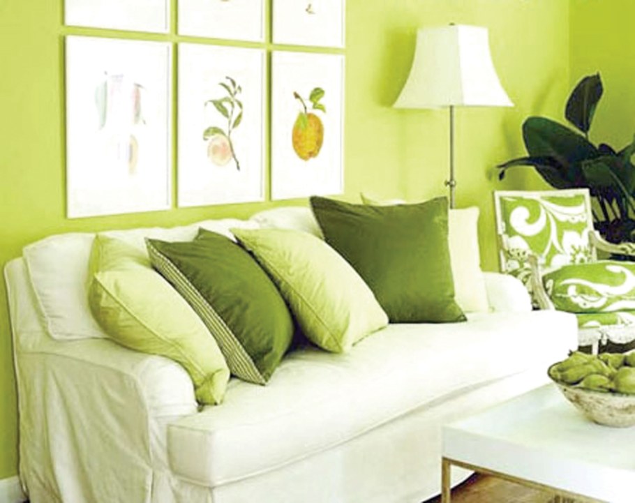 Стены цвета лайм