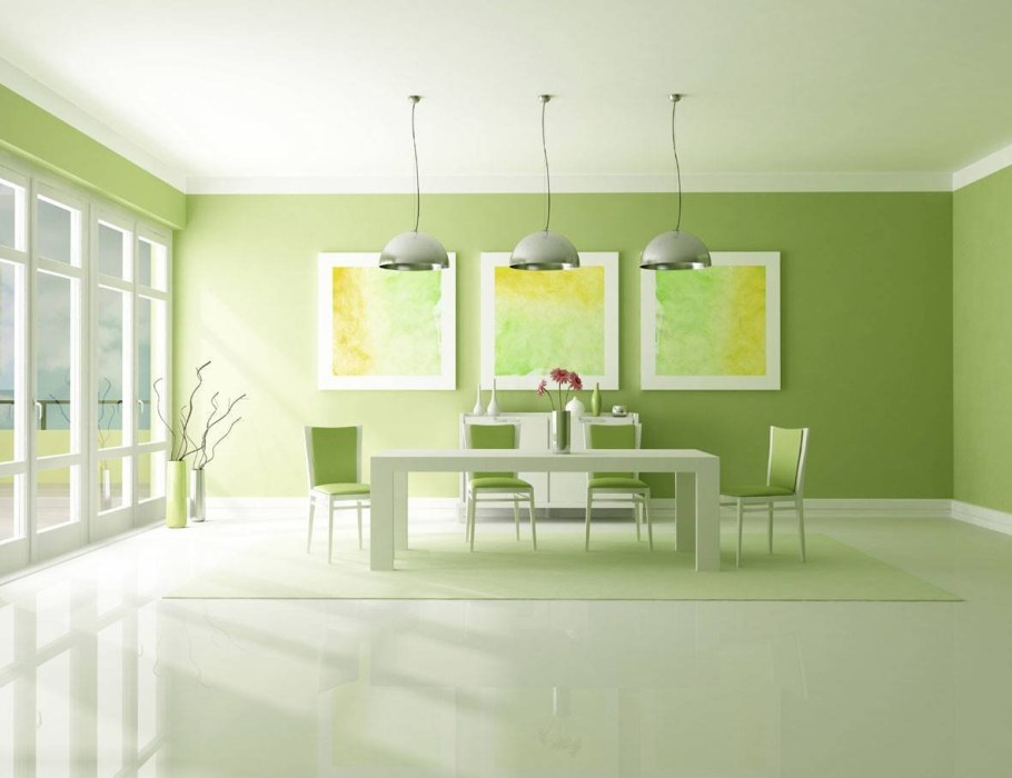 Стены цвета лайм