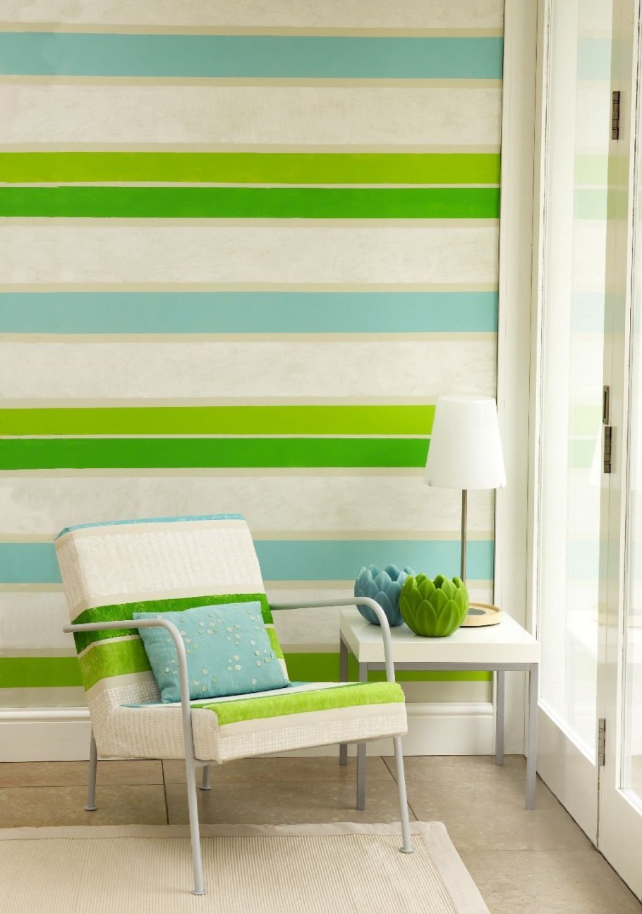 Горизонтальные полосы в интерьере