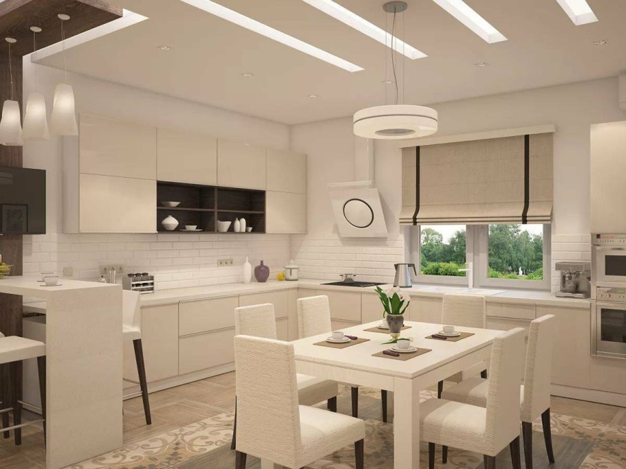 Кухня-гостиная в современном стиле