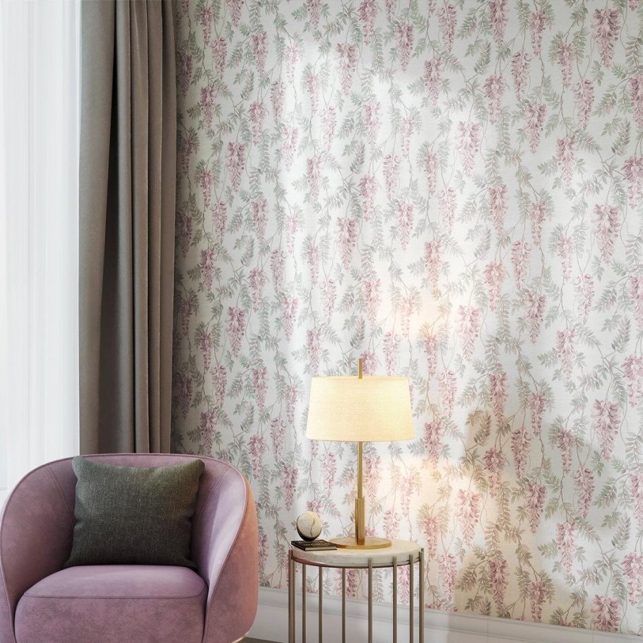 Цветные обои в интерьере