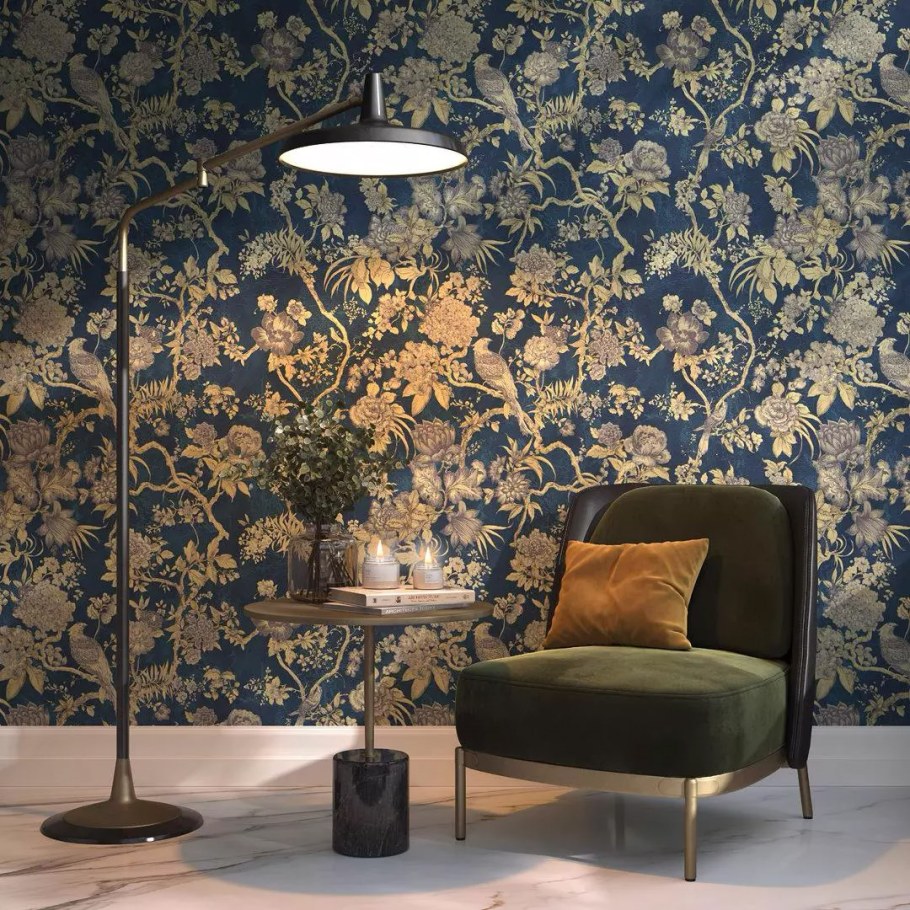 Обои азулежу в интерьере