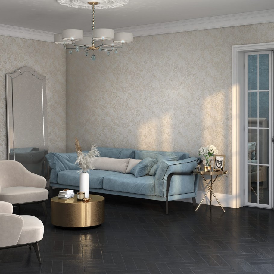 Обои Флора Керама Марацци в интерьере