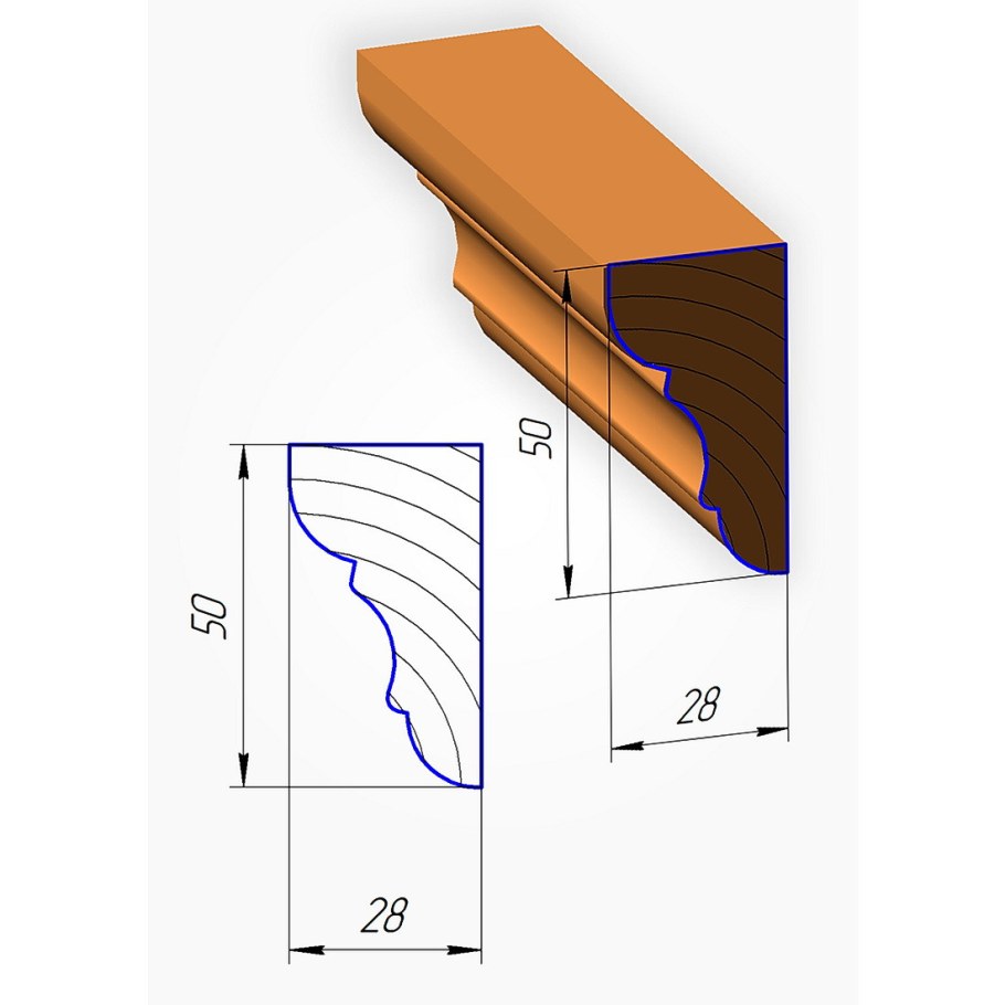 Штапик мебельный МДФ