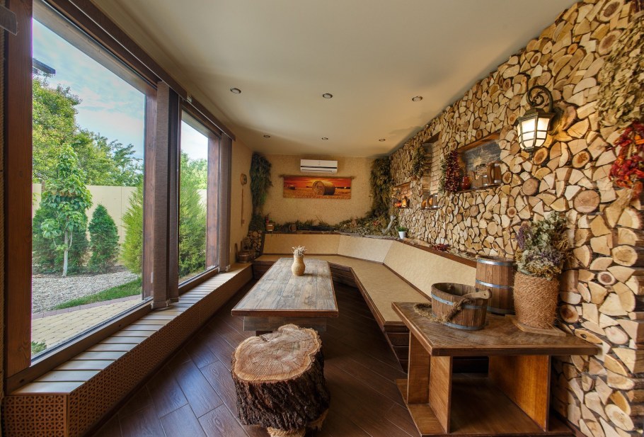 Интерьер бани в современном стиле