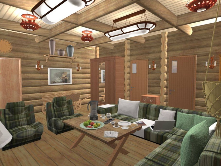 Люстра в баню в комнату отдыха