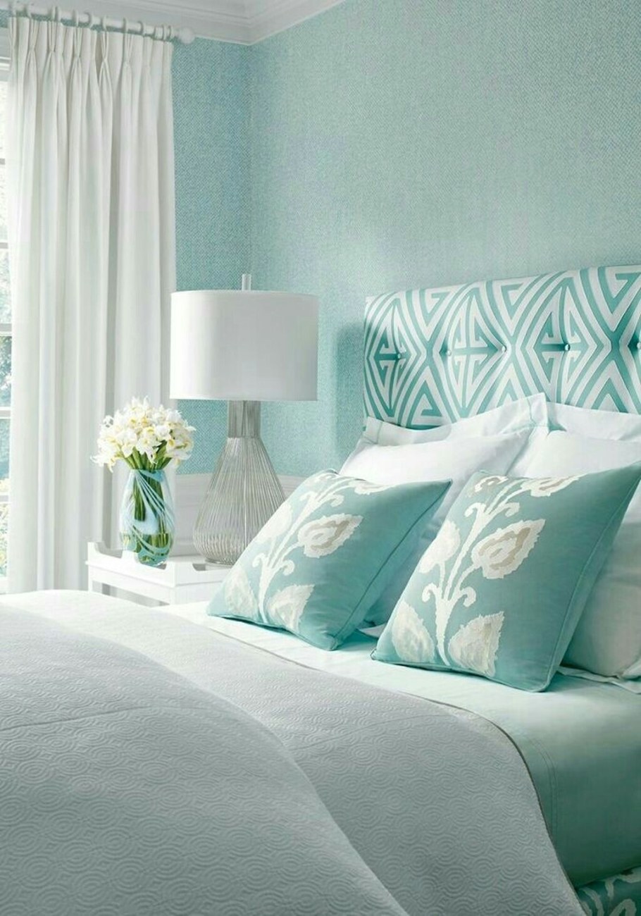 Спальня в бирюзовом стиле
