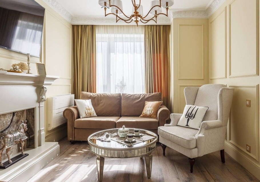 Маленькая гостиная в классическом стиле