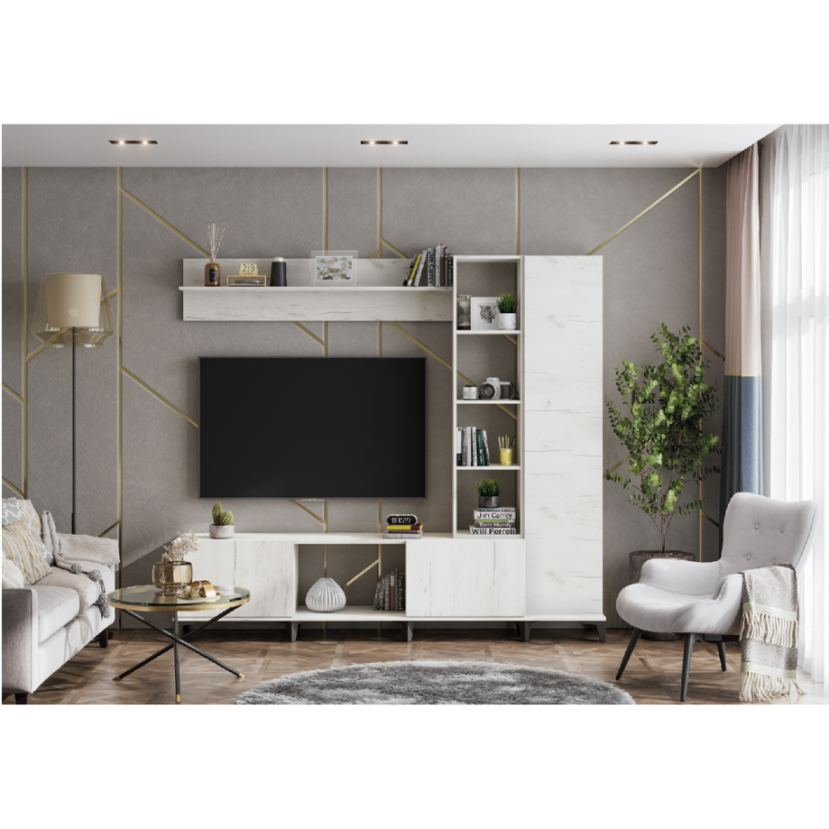 Гостиная Аурелия дуб крафт серый