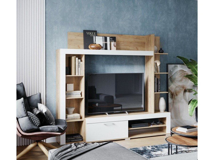 Гостиная Невада дуб крафт золотой/ Сноу