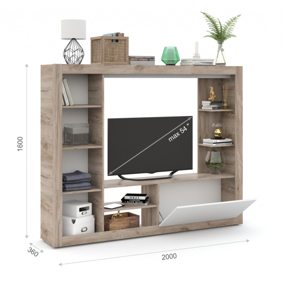 Гостиная Аурелия дуб крафт серый