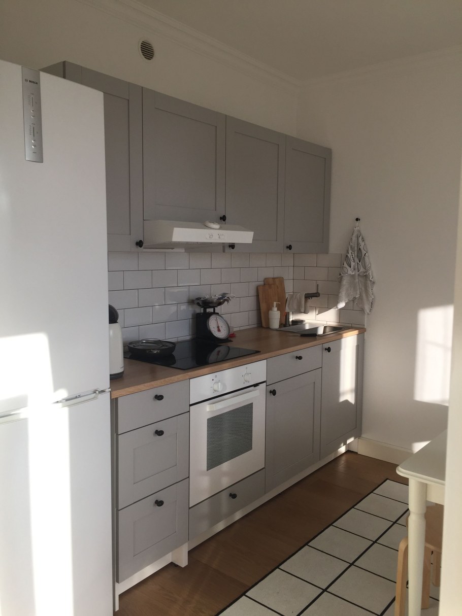 Кухня икеа КНОКСХУЛЬТ серая