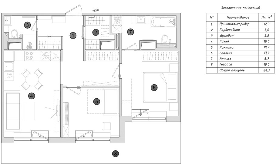 Чертежи квартир Скандинавия