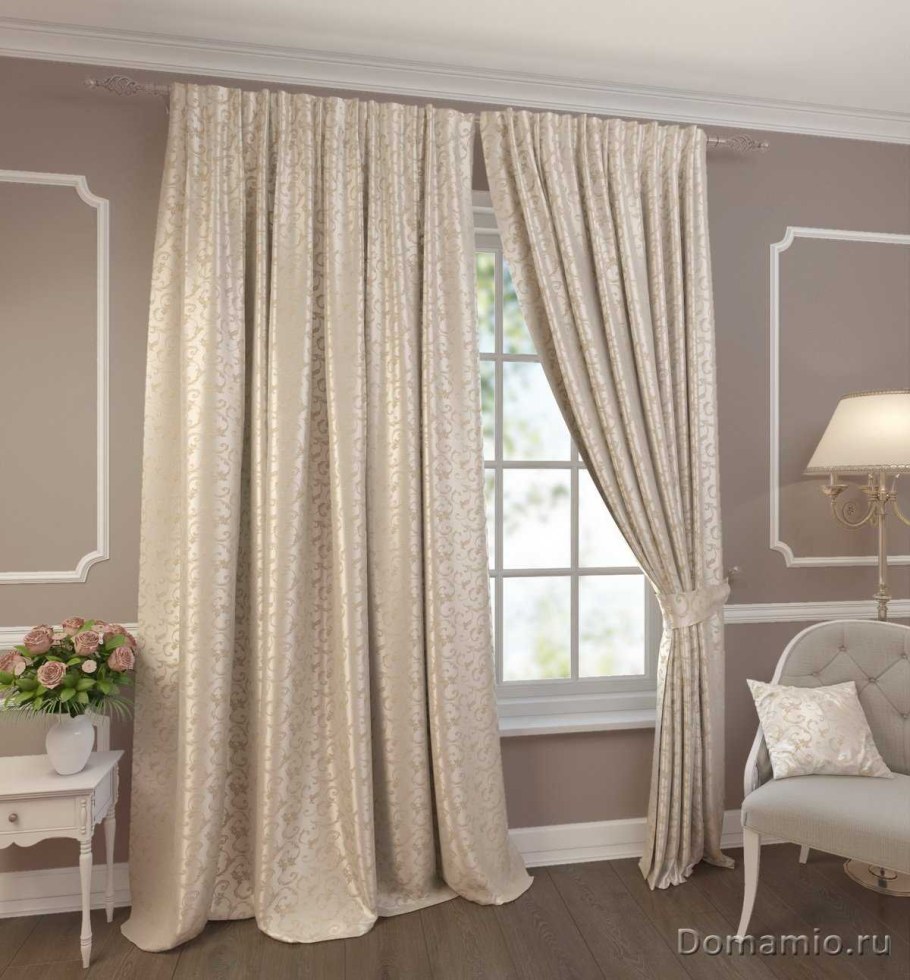 Кремовые шторы
