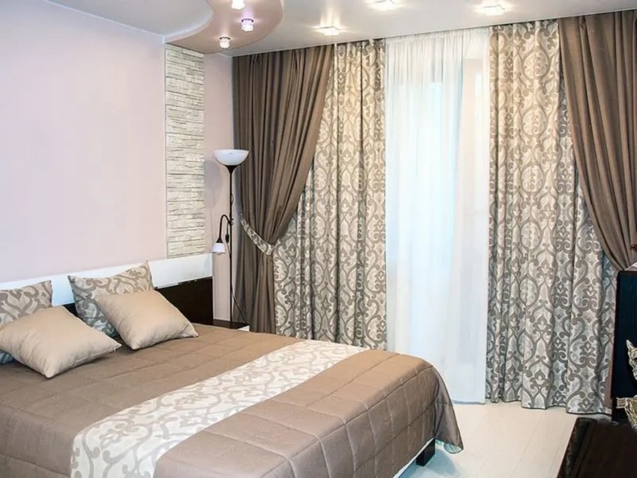 Интересные шторы для спальни