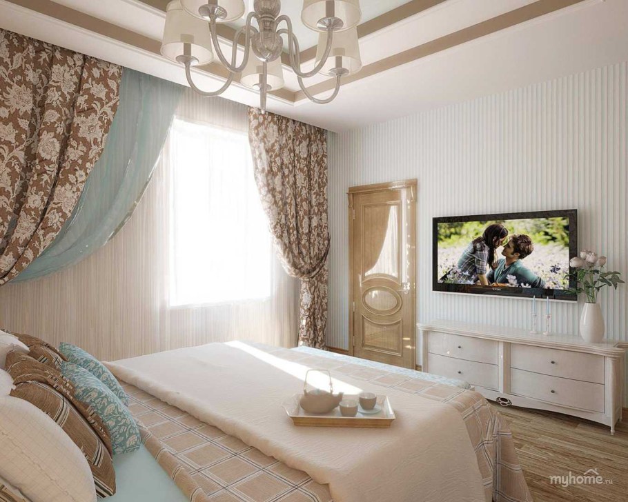 Шторы для комнаты в бежевых тонах