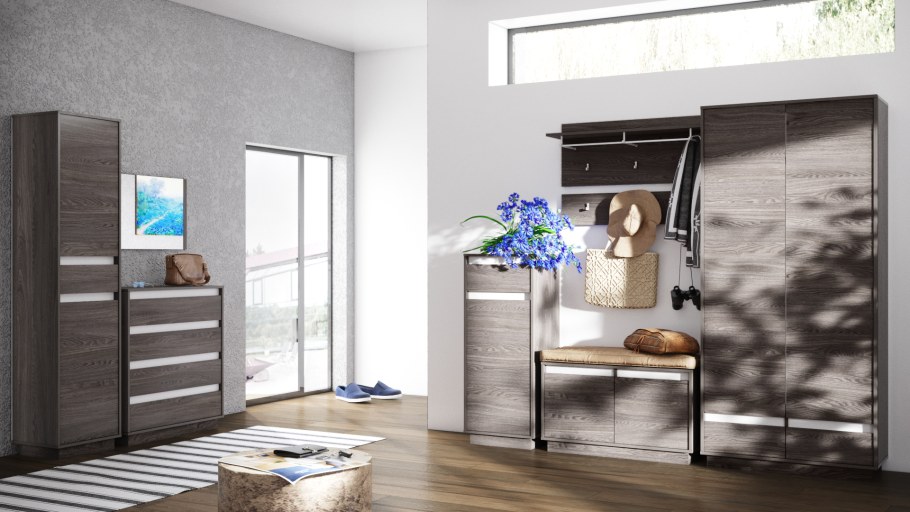 Прихожая ясень Анкор темный