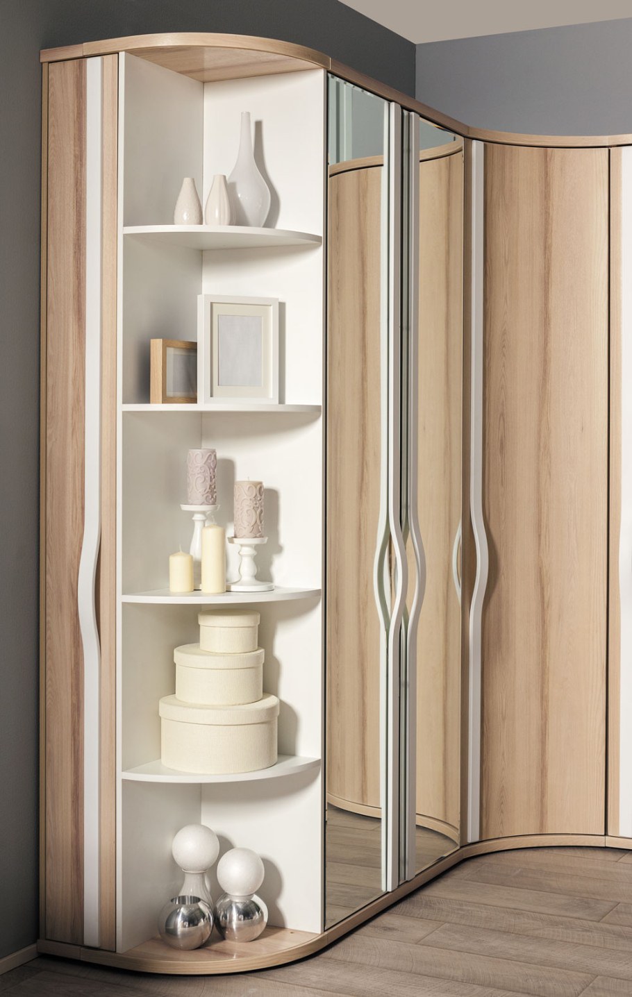 Шкаф марта угловой любимый дом Дезира Эш открытый шкаф