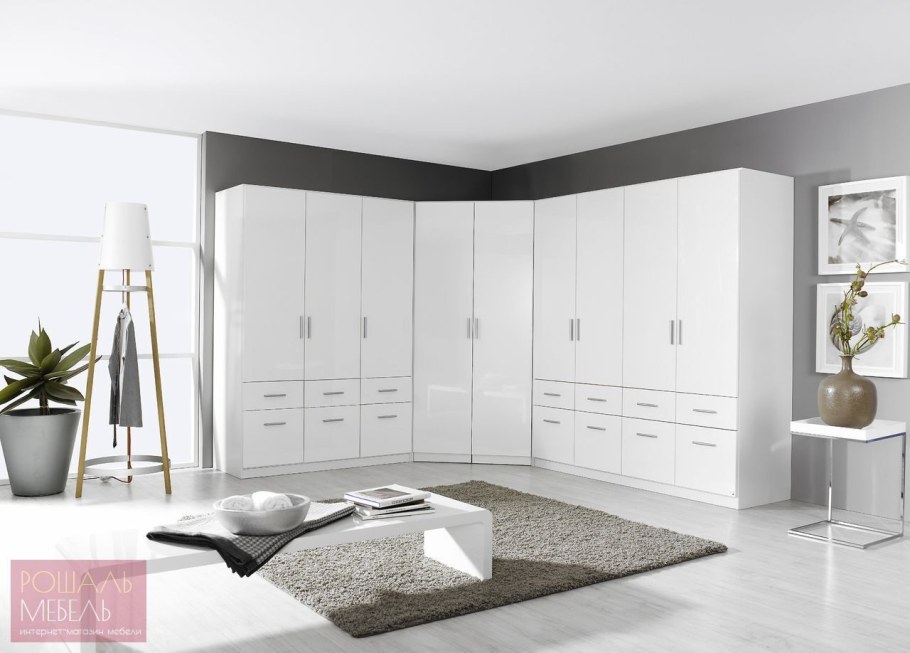 Распашной шкаф Пронто-2-100-220 белый