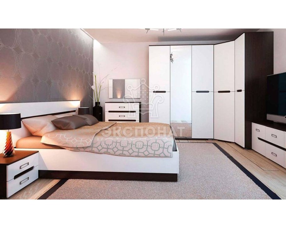 Спальня Вегас венге белый глянец
