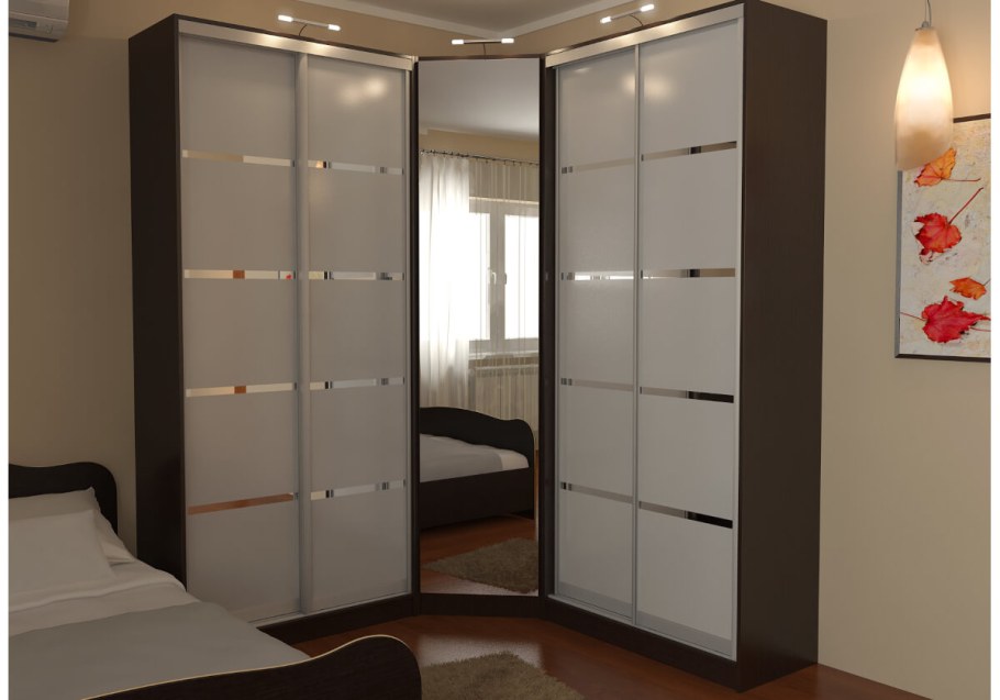 Угловой шкаф-купе в спальню