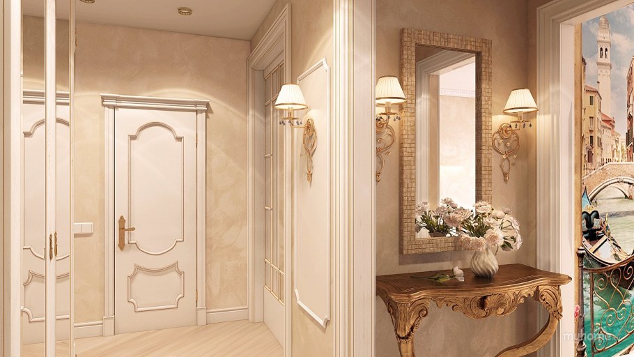 Классический интерьер прихожей в квартире