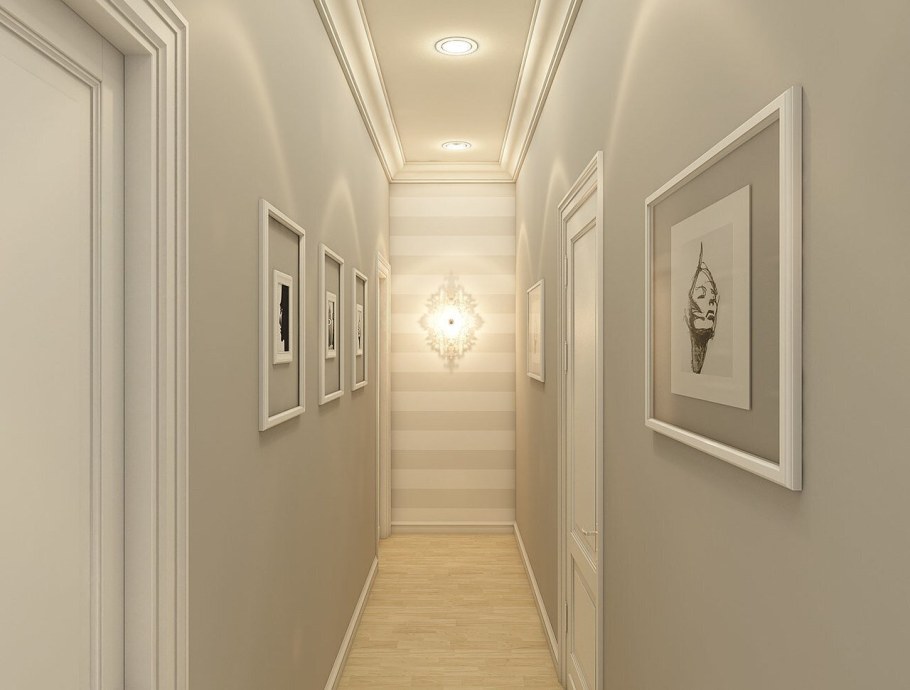 Отделка узкого коридора