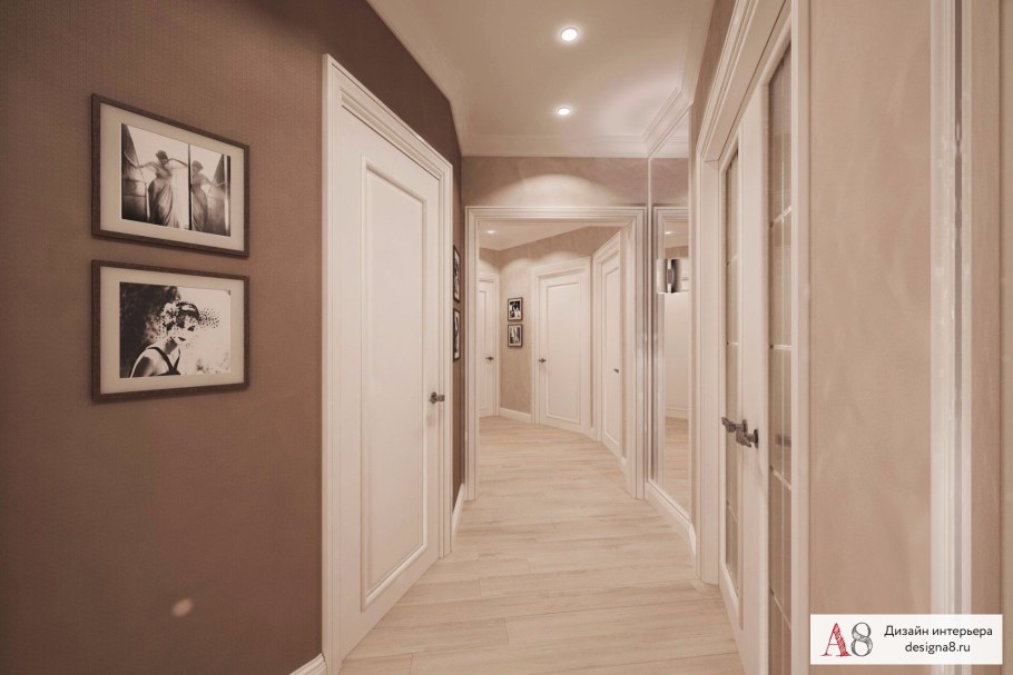 Прихожая кофейного цвета