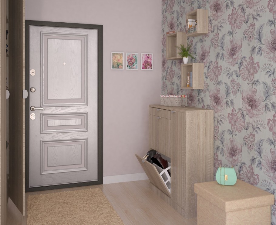 Светлые обои в коридор