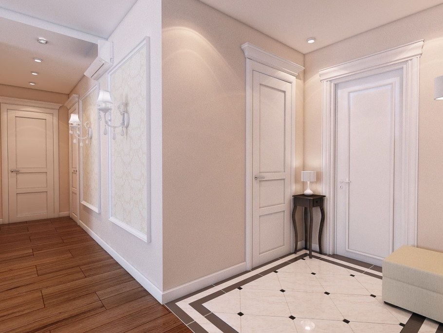 Светлые двери в интерьере