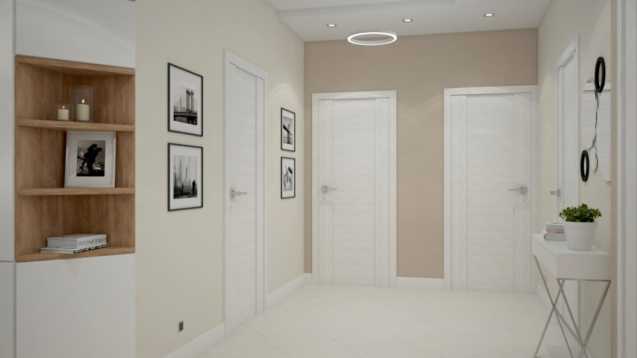 Светлые обои в прихожую