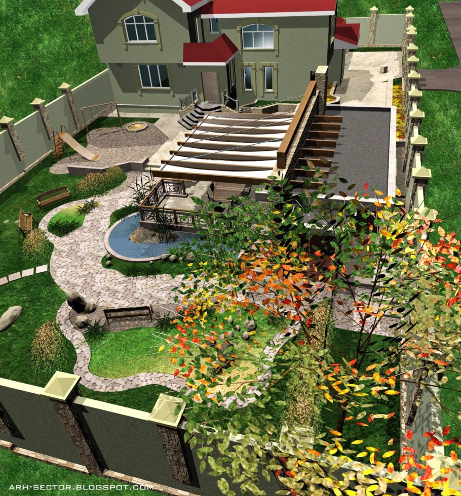 Обустройство участка загородного