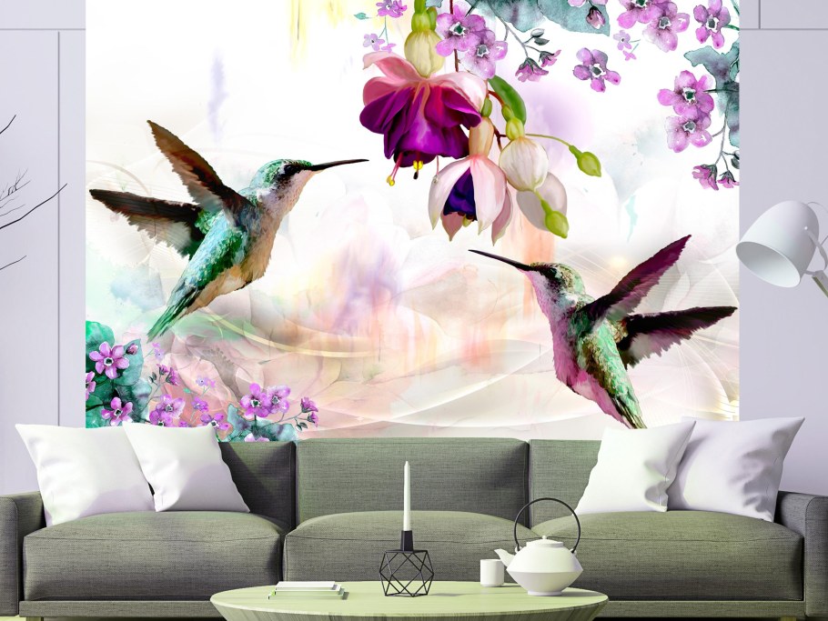 Фреска с птицами для стен