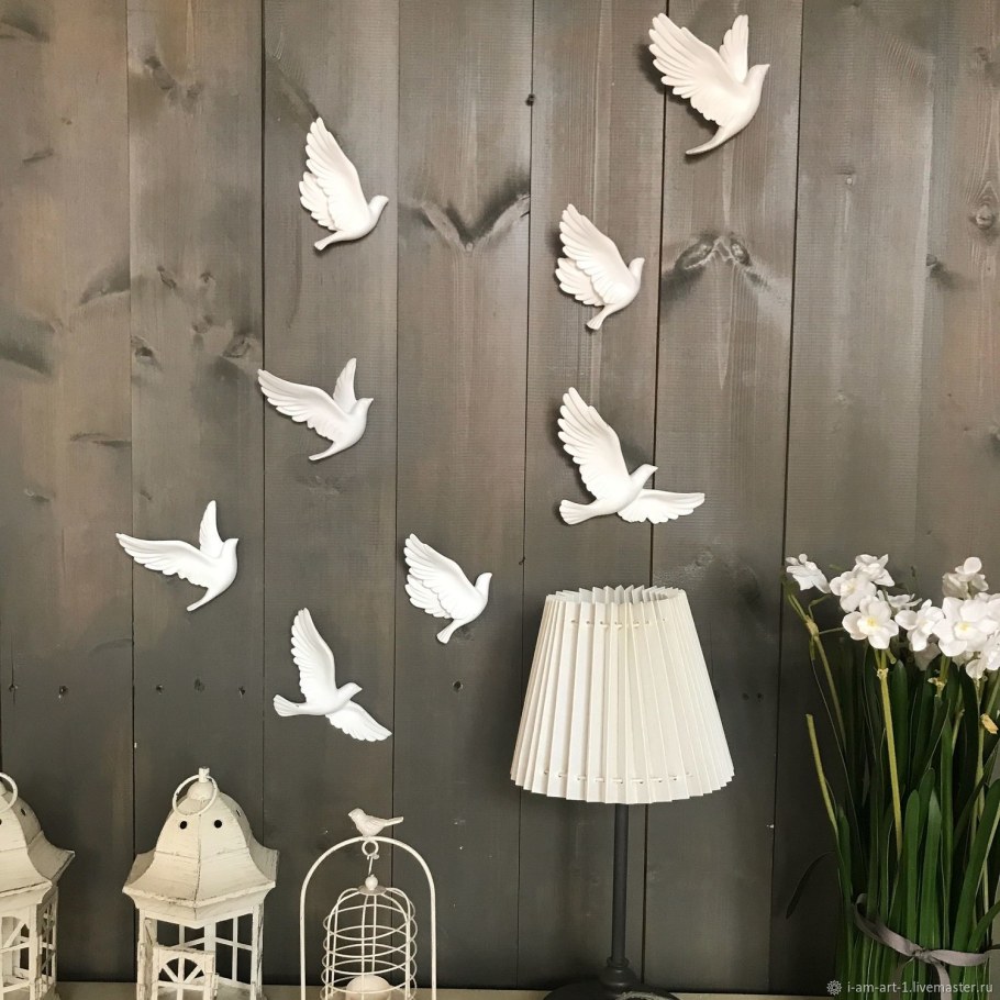 Объемные птицы на стену