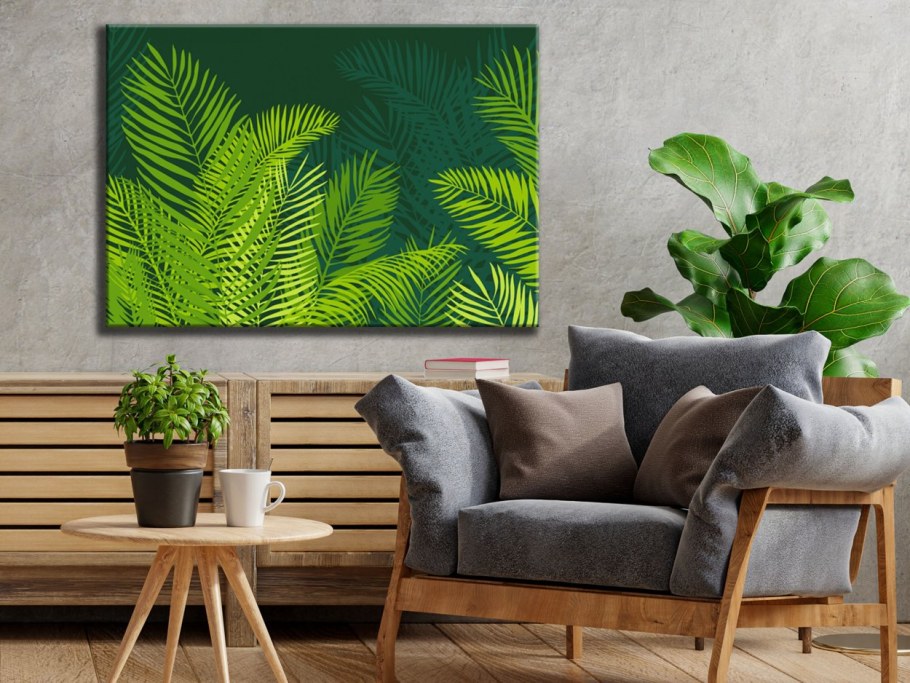 Декор листья на стену