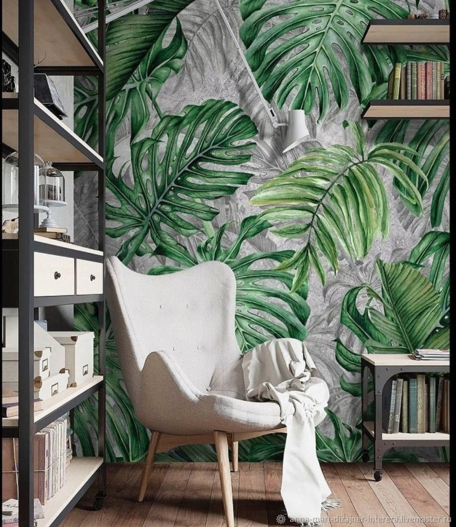 Фреска тропические листья