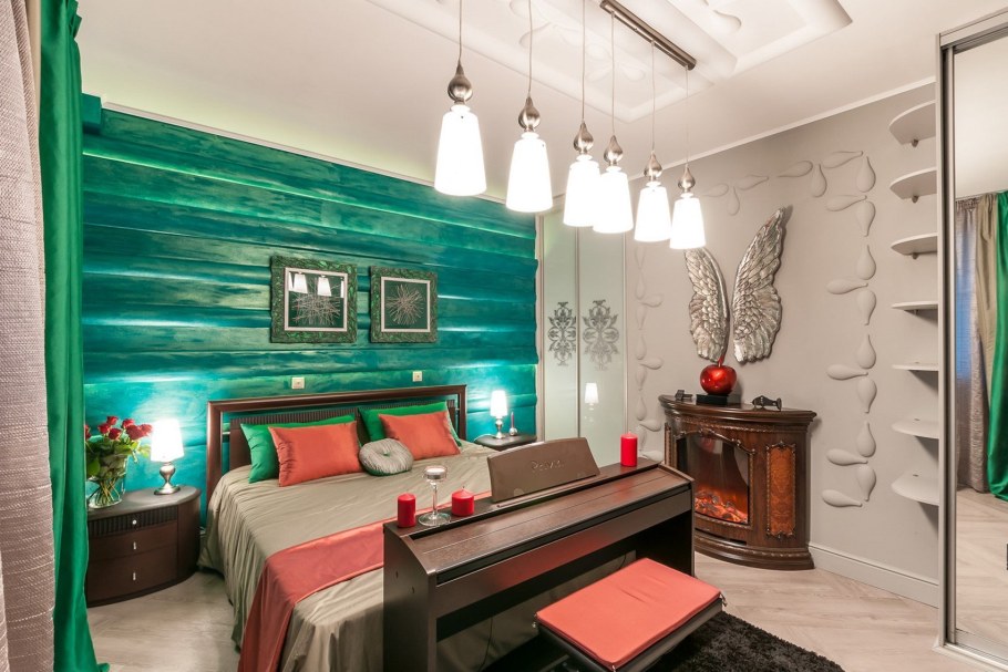 Интерьер в изумрудных тонах