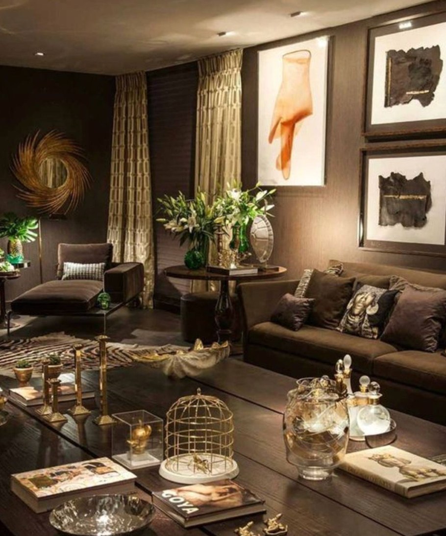 Комната в коричневом стиле