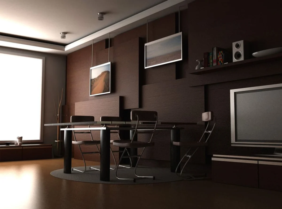 Шоколадный цвет в интерьере