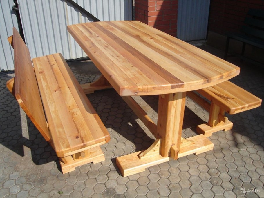 Стол и лавки для беседки